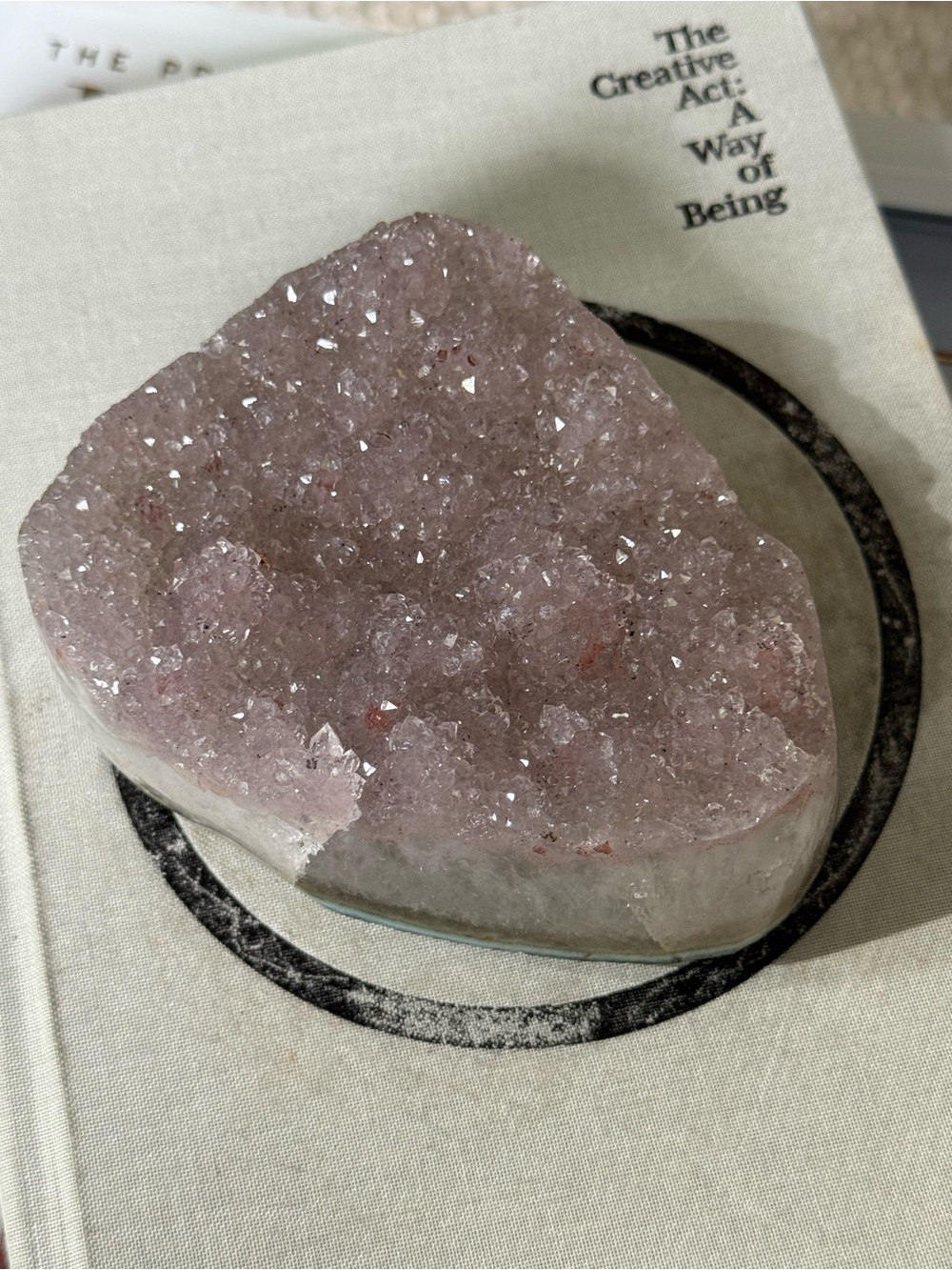 Natural sparkly light lavender amethyst specimen from Uruguay